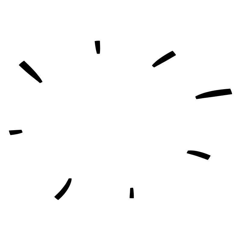 Comic explosion of black, abstract strokes