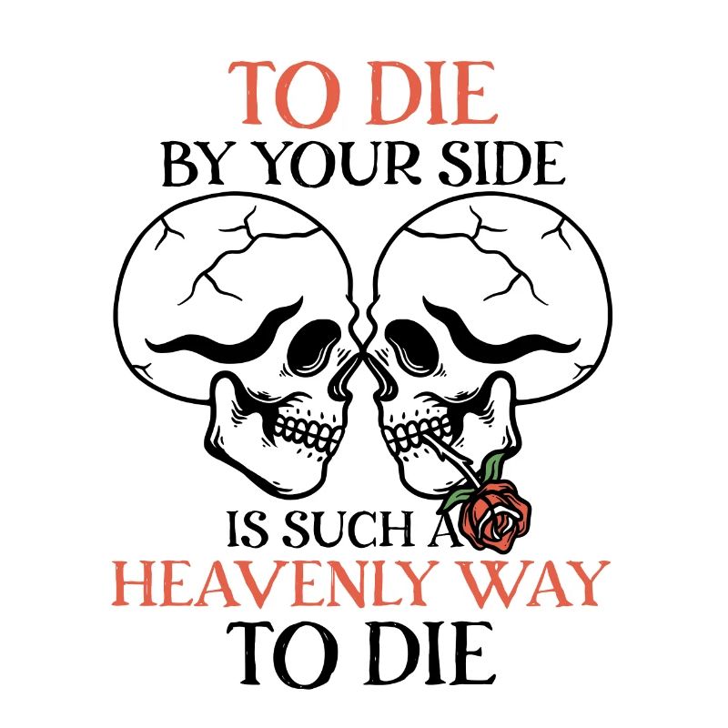 Romantic Gothic Skull Bones Skeleton Roses Death