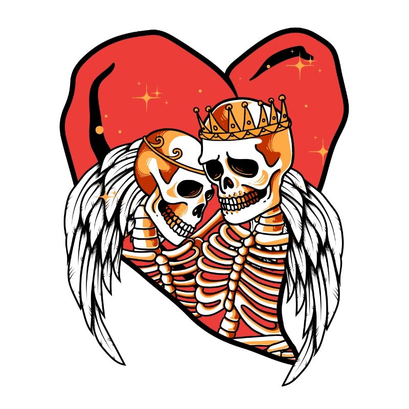Infinite Love and Romance Gothic Bones Skeleton
