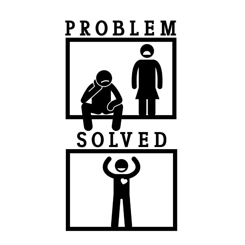 Problem Stick Figure Couple Relationship Lovers