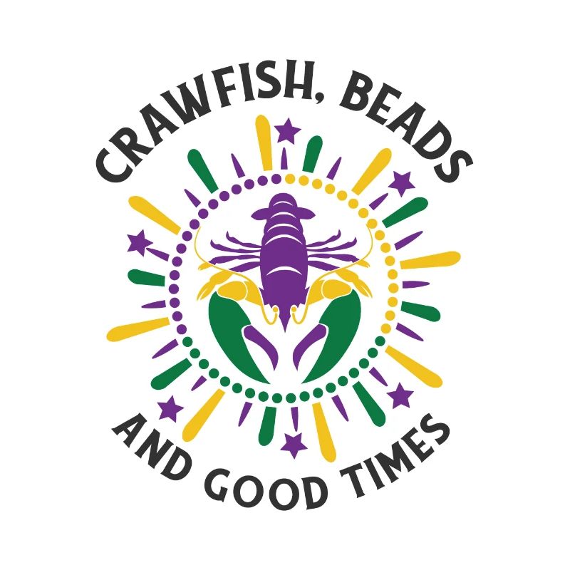 Mardi Gras Beads Carnival Crawfish Party Drinking