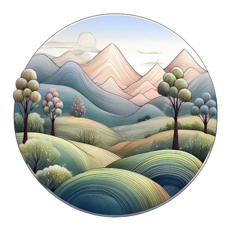 Paysage abstrait aux couleurs douces