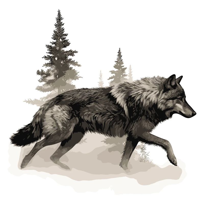 Wolf Scratch Marks Claws Wild Forest Animal