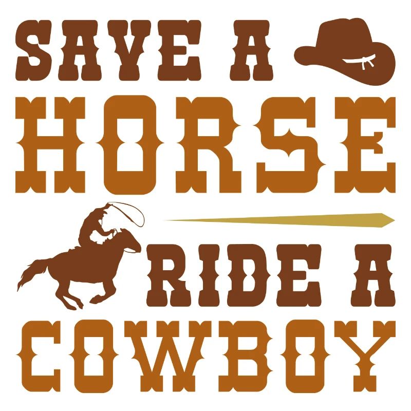 Rette einen Pferderitt auf einem Cowboy