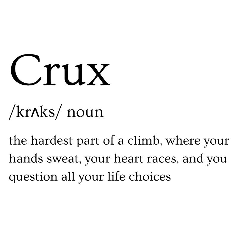 Définition de Crux (escalade, bloc)