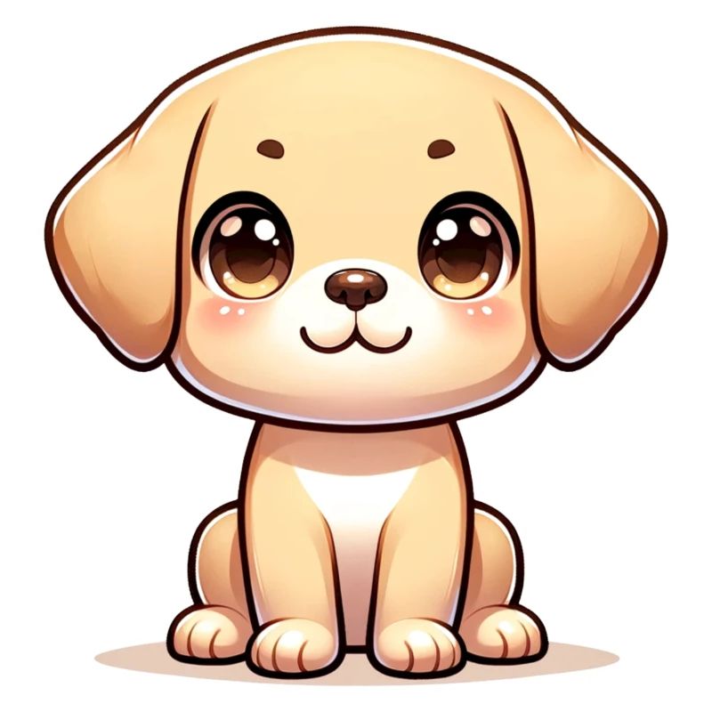 Illustration numérique de chien Labrador mignon