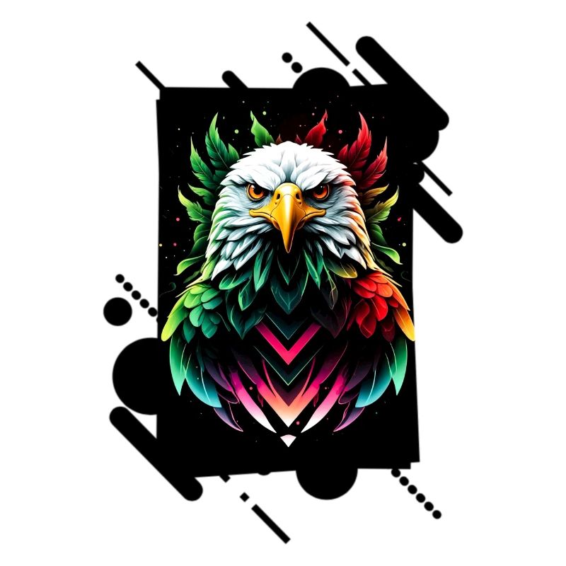 Neon Colorful Eagle