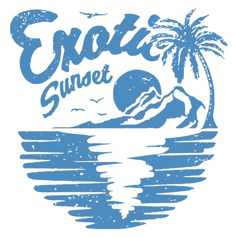 Exotic Sunset Palm Design