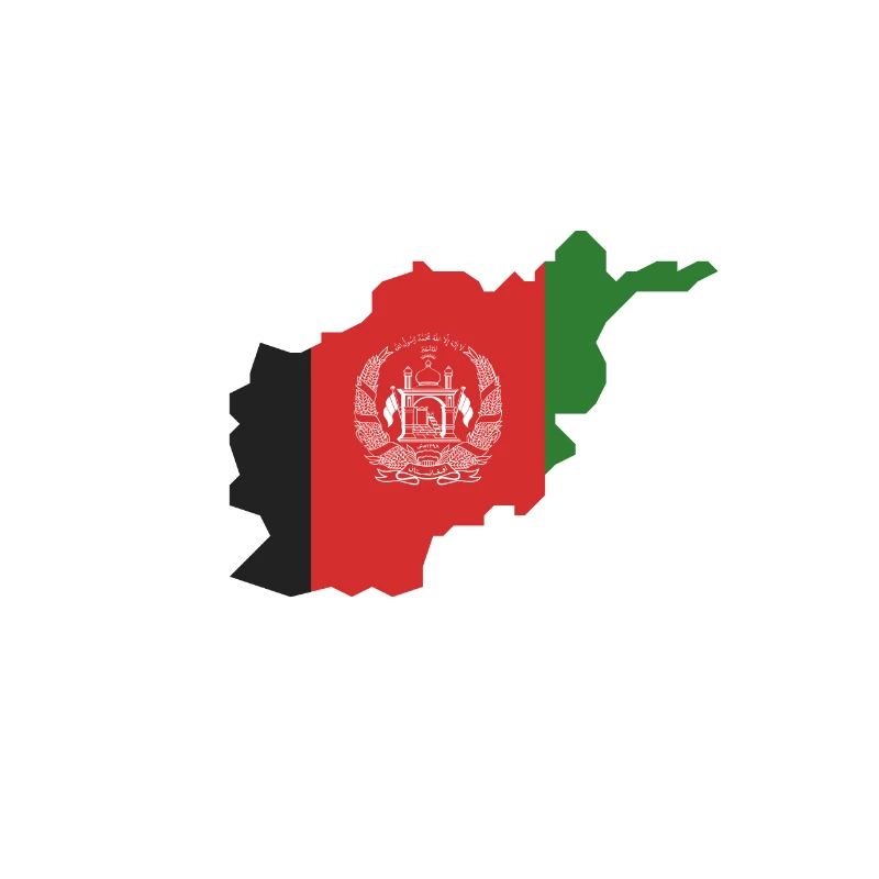 Afghan flag map design