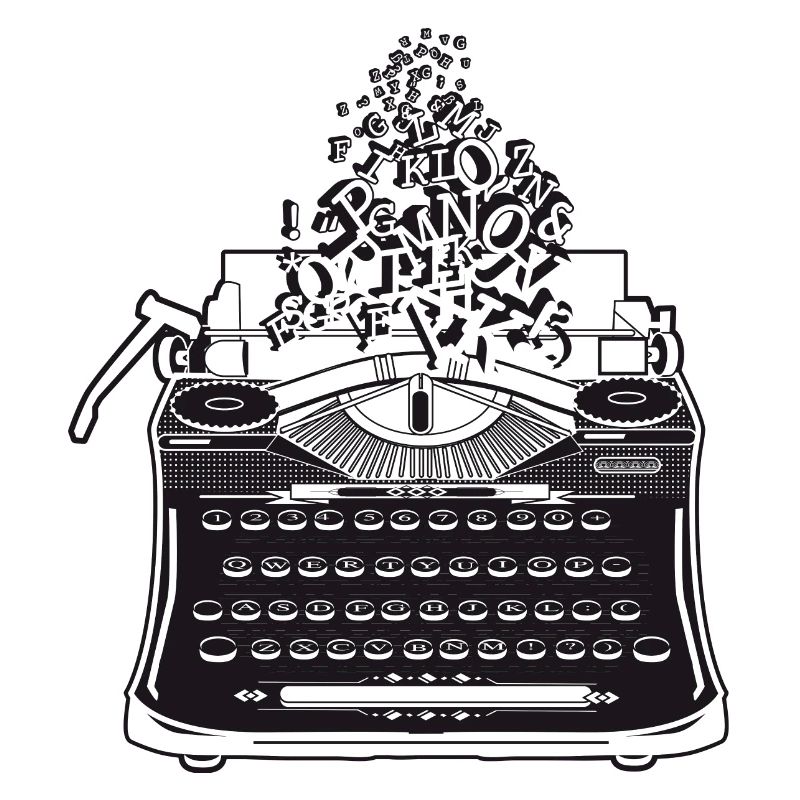 nostalgic antique typewriter with letters