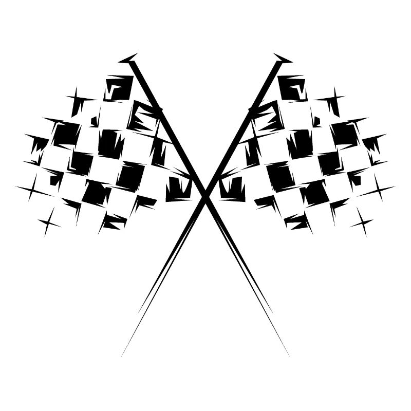 Icône du drapeau de course Illustration Icône du drapeau à damier