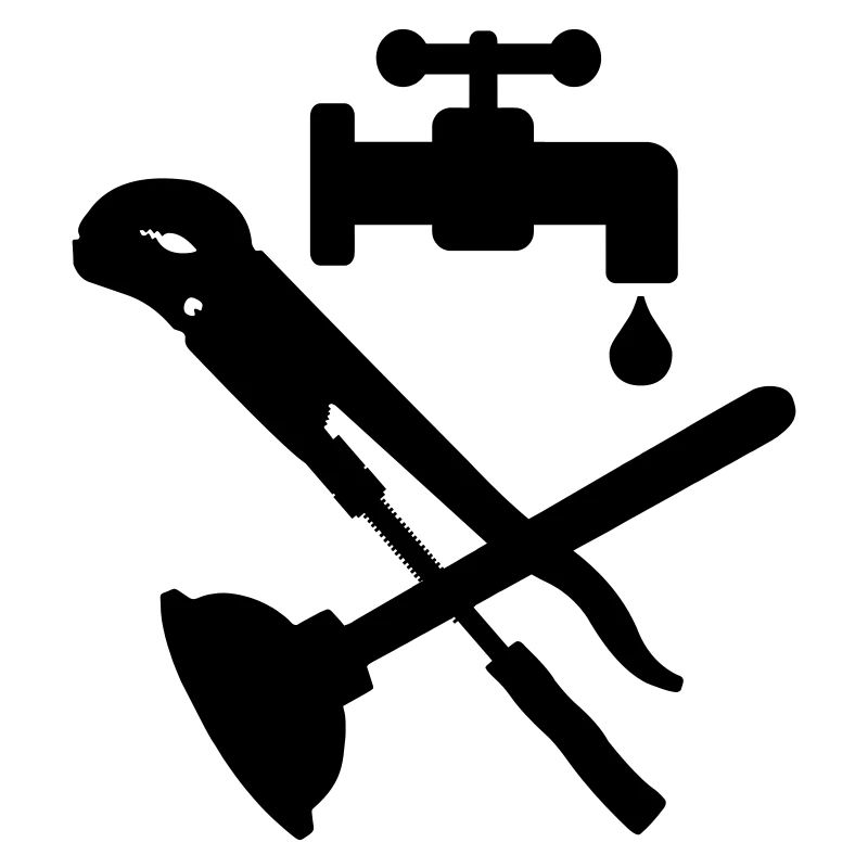 Tool plumber crane logo