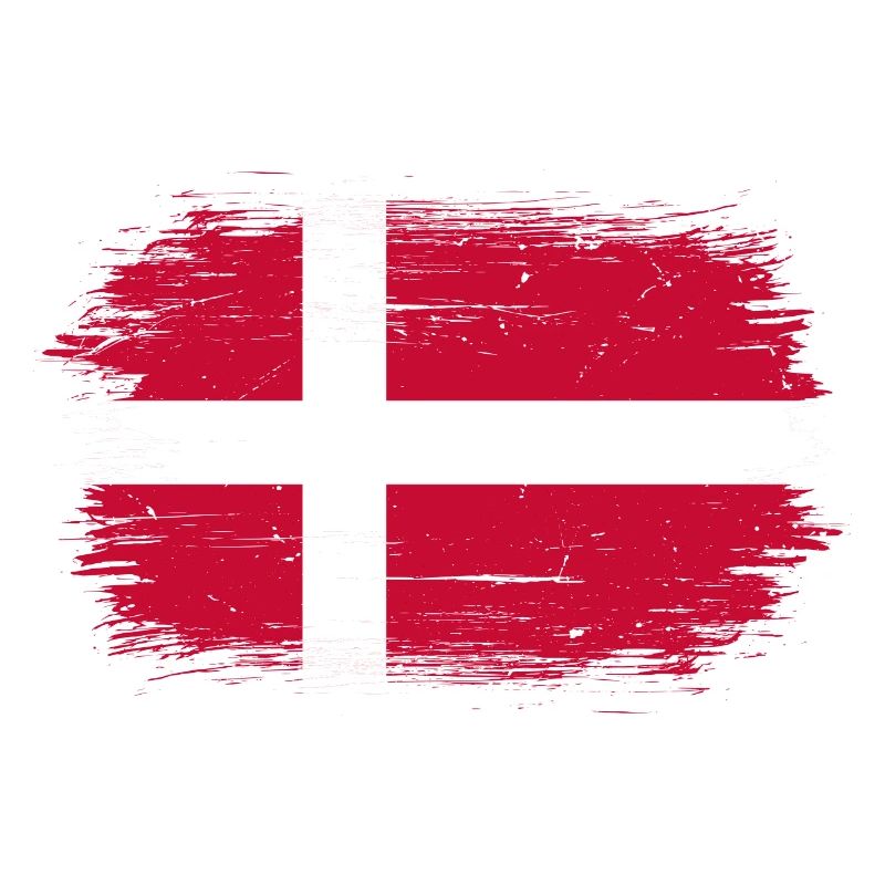 Conception du drapeau pinceau Grunge Dannebrog