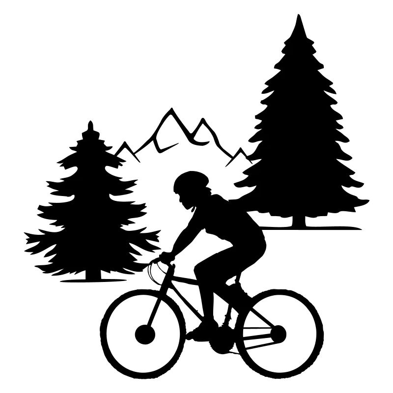 Cycliste dans la nature