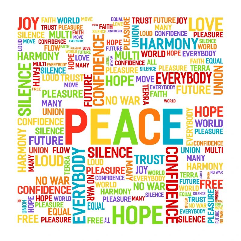 Peace Word Cloud – Hope & Harmony