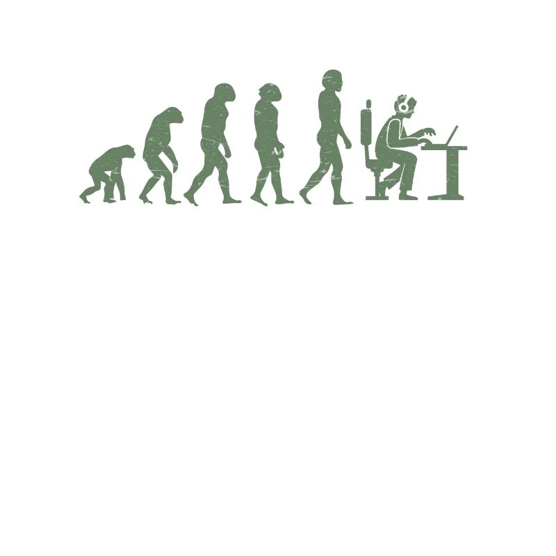 Évolution du Gamer Zocker Nerd Geek Progamer