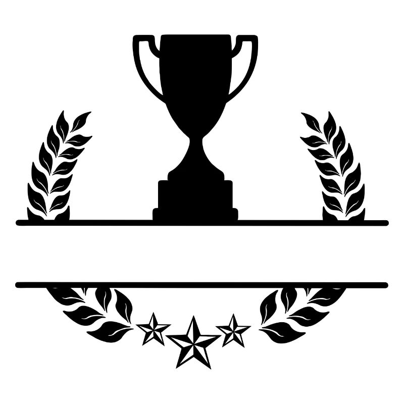 Laurel wreath monogram cup