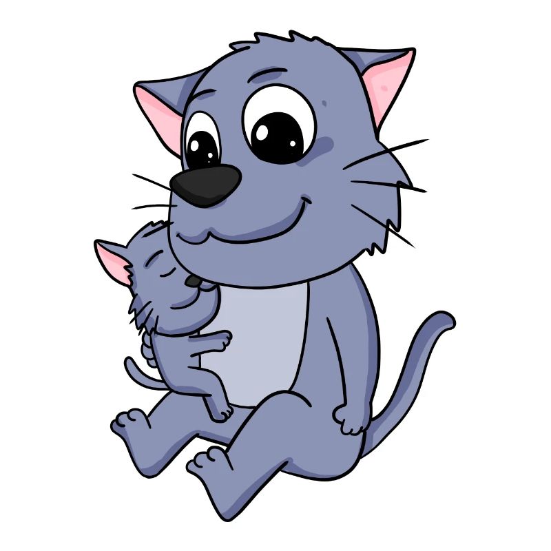 Famille de chats - Chat avec bébé