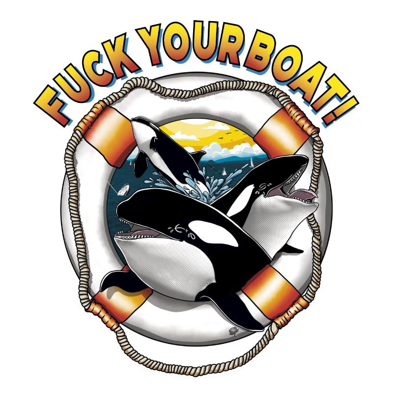 Orca im Rettungsring