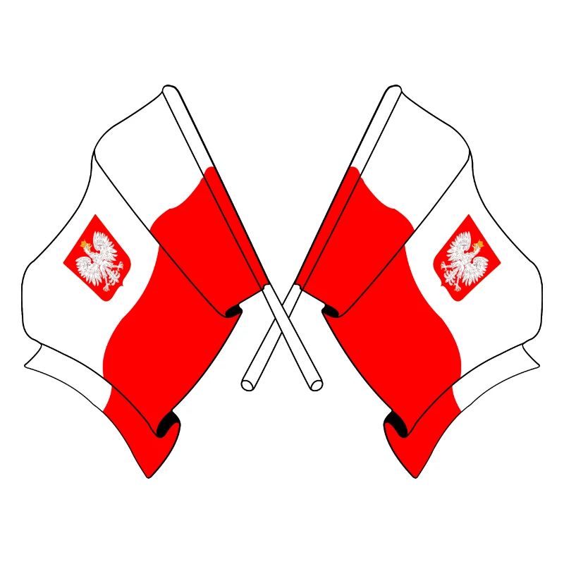 Deux drapeaux Pologne