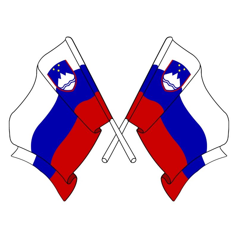 Two flags Slovenia