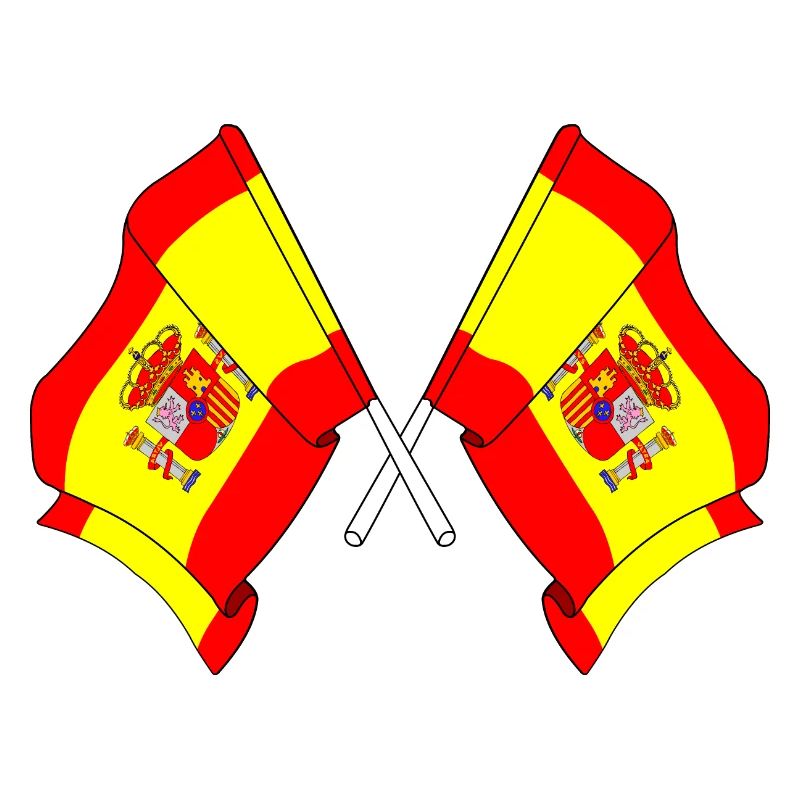 Zwei Flaggen Spanien