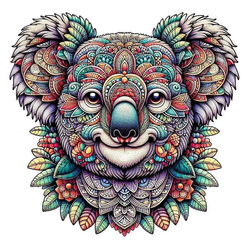 Koala décoré de Mandalas