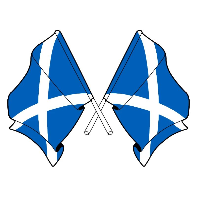 Deux drapeaux croisés de l’Ecosse
