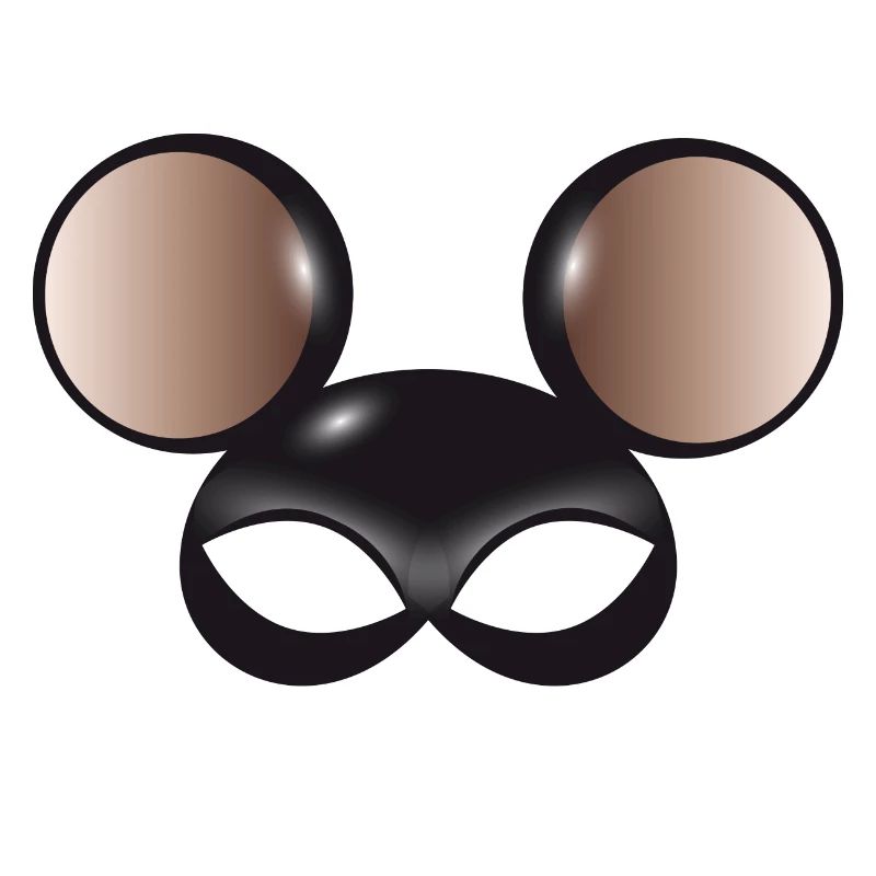 mysterious mouse mask with big mouse ears
