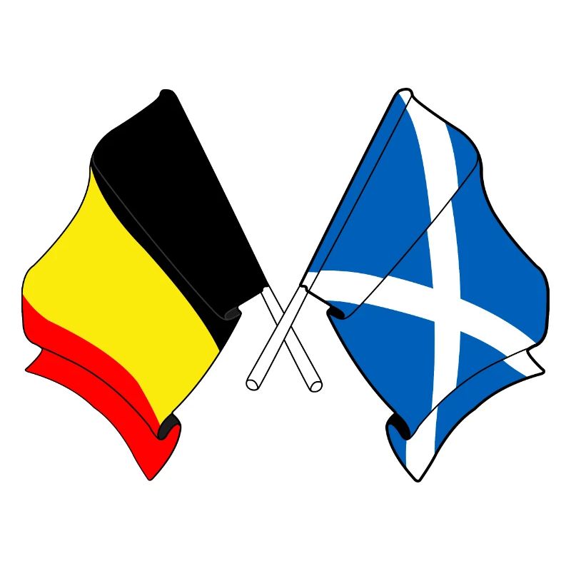 Drapeau de la Belgique, drapeau de l’Écosse