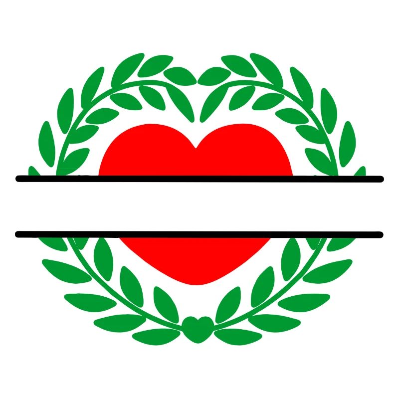 Lorbeerkranz Rot Herzform