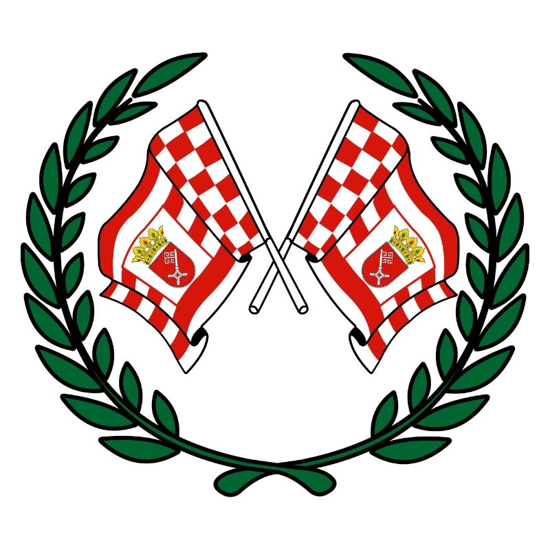 Drapeaux Brême couronne de laurier