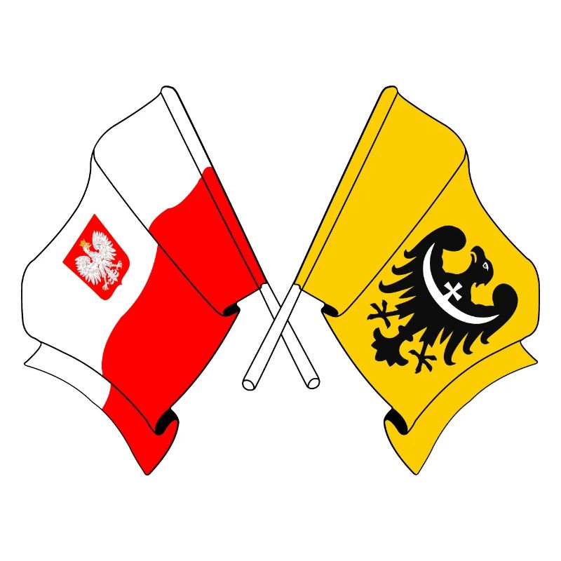 Drapeau de la Pologne, Basse-Silésie croisé