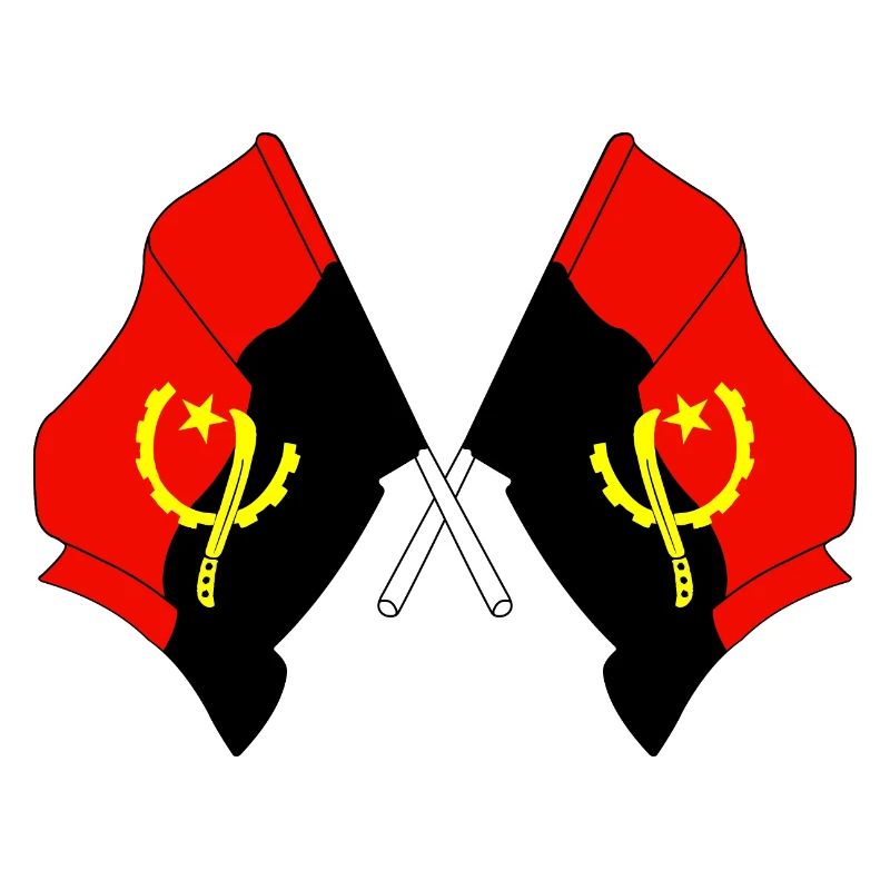 Two flags Angola