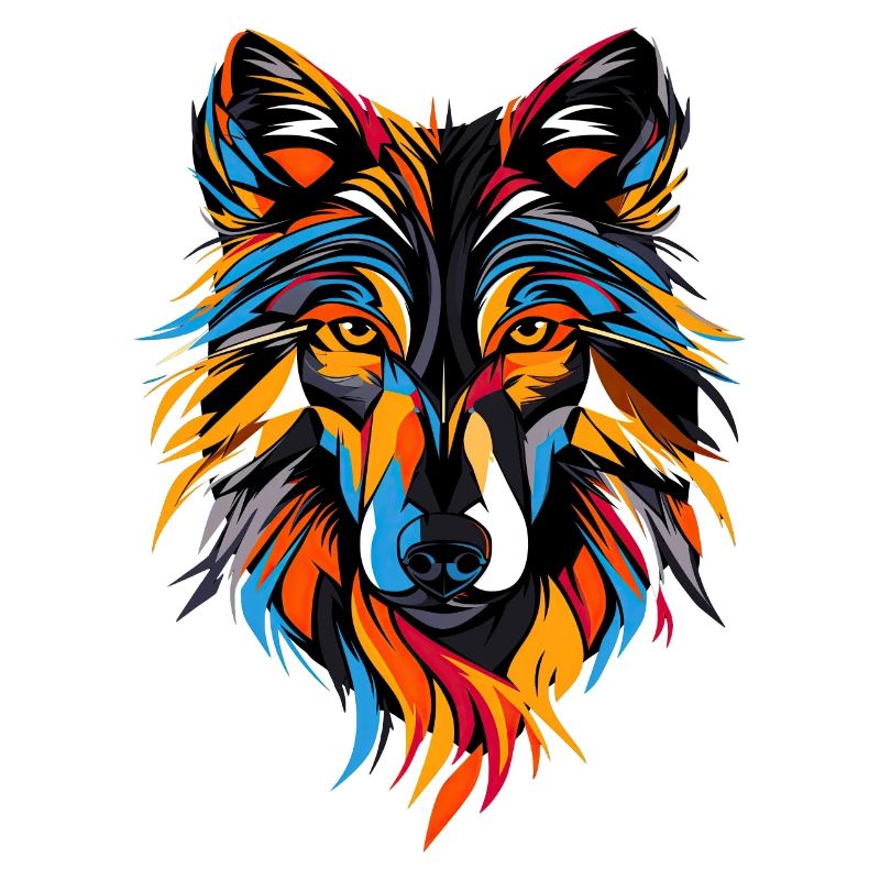 Loup Motif Loups Wolf Pack Gris Wolfhound Wolf