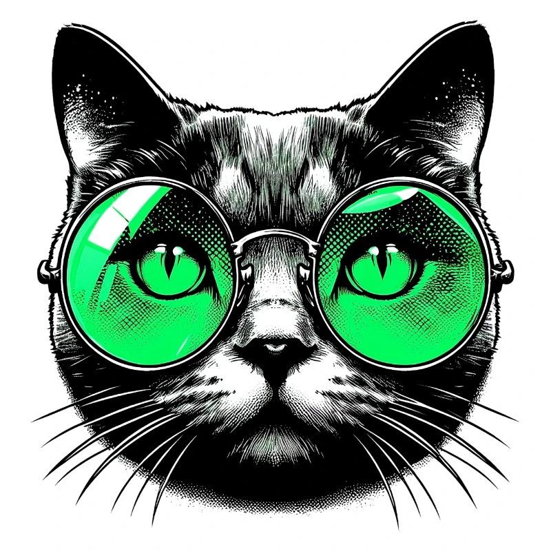 Le Chat avec des lunettes
