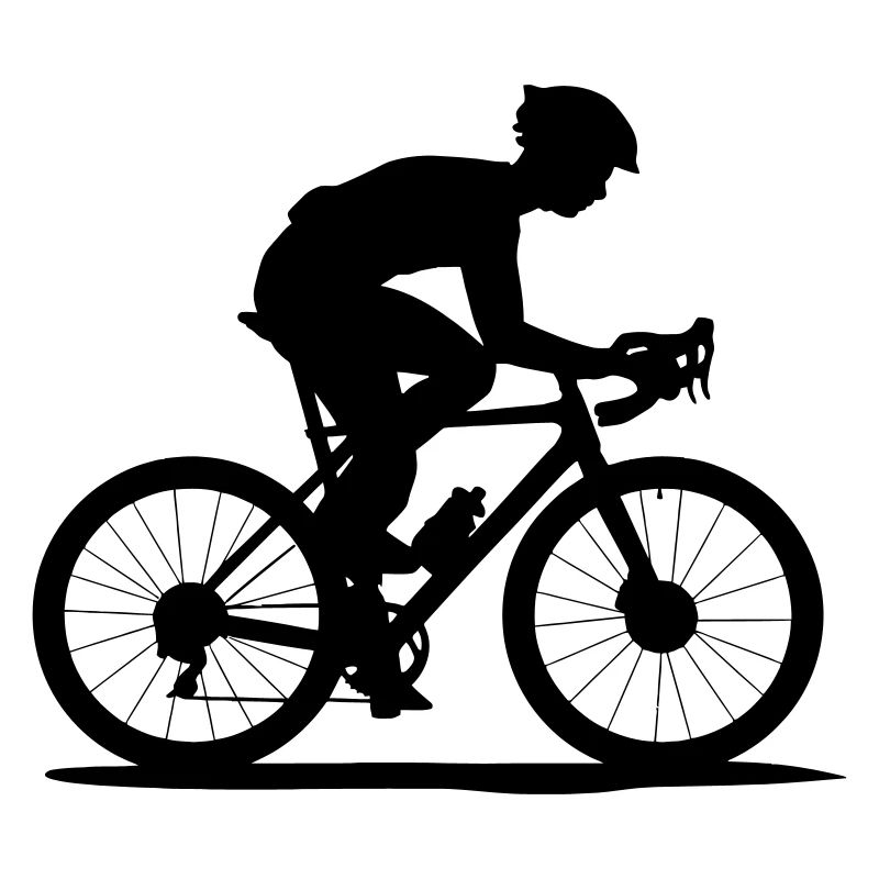 Silhouette cycliste en VTT