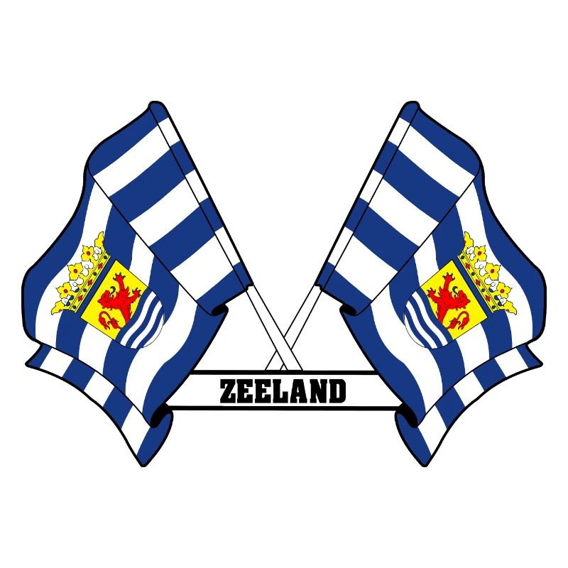 Two flags text ZEELAND