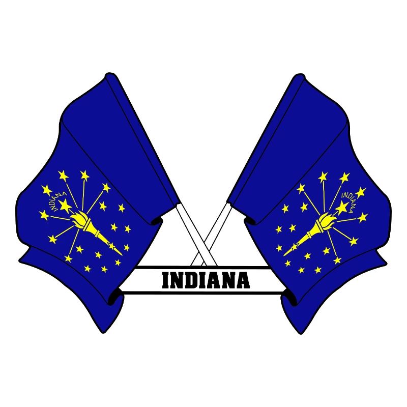 Two flags text INDIANA