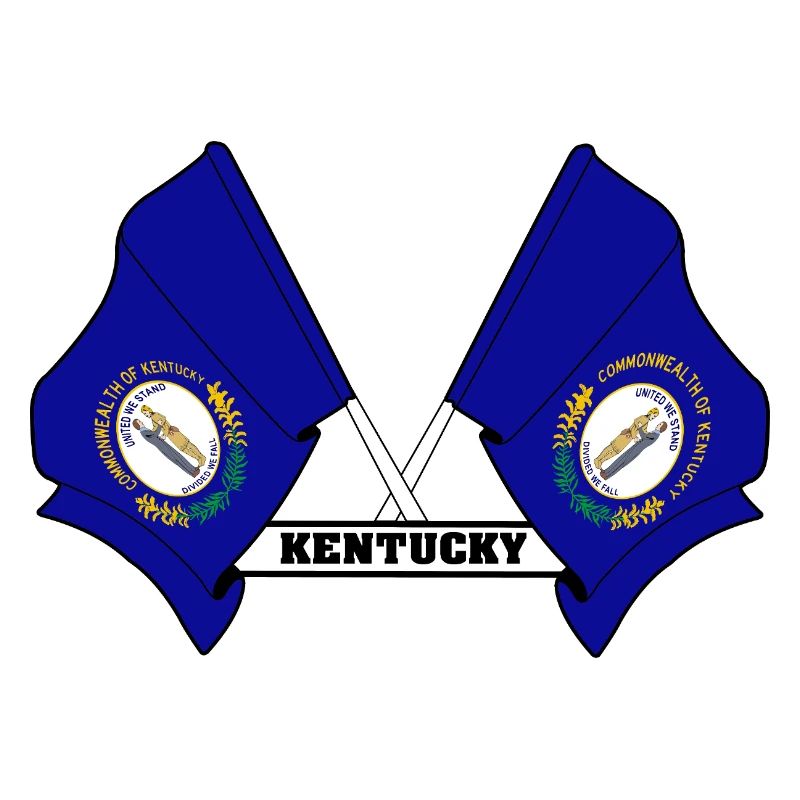 Deux drapeaux texte KENTUCKY