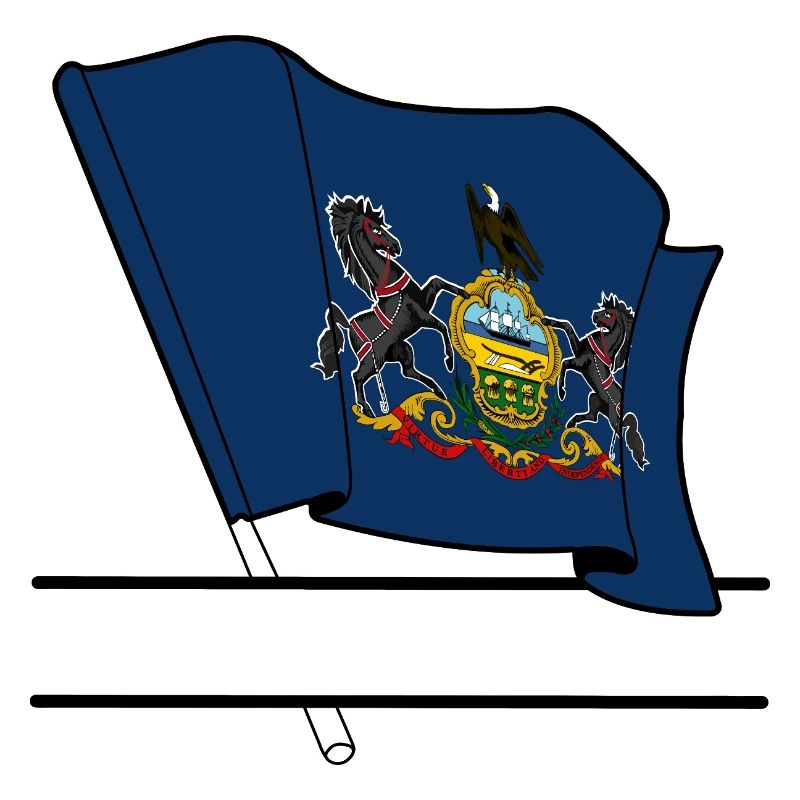 Drapeau Pennsylvanie bannière de texte