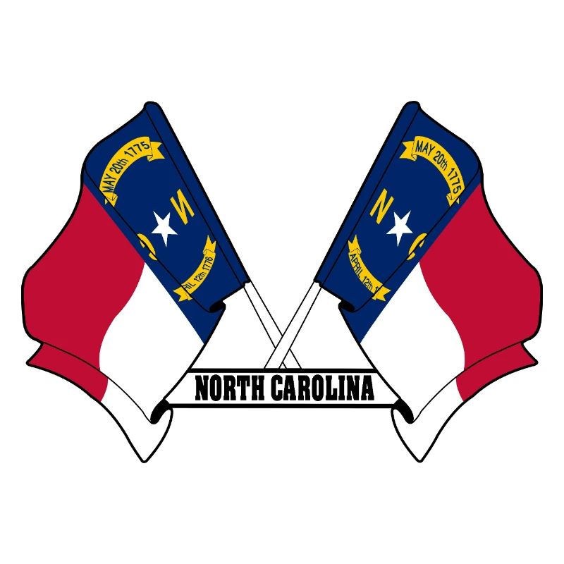 Deux drapeaux texte CAROLINE DU NORD
