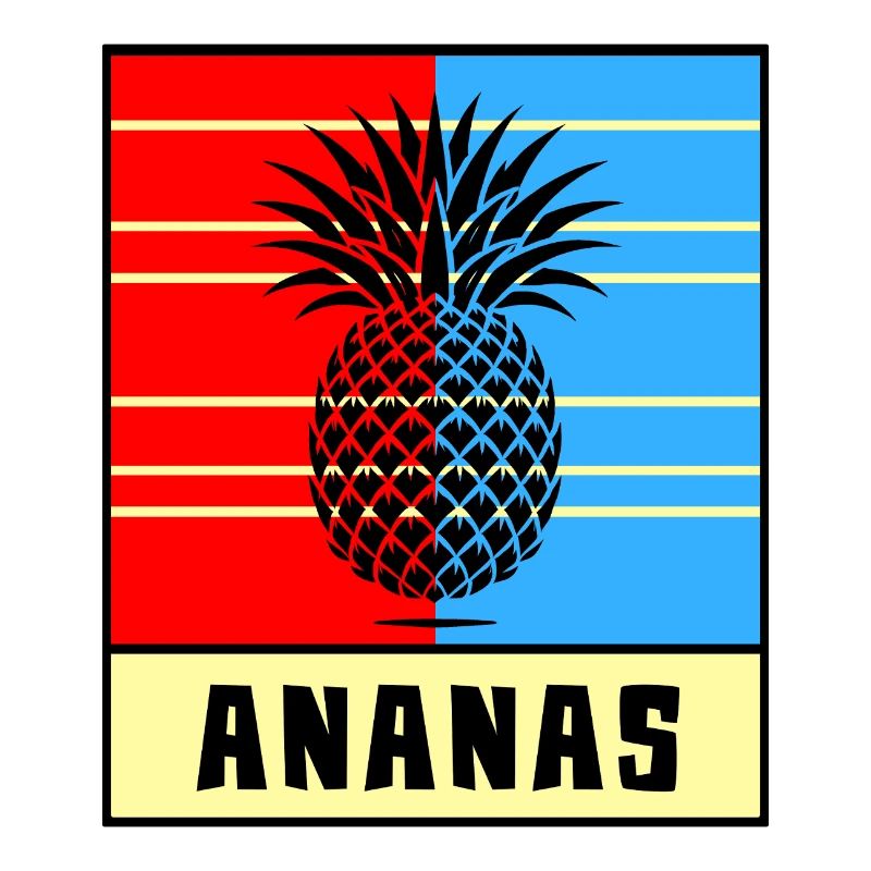 Pineapple Pop Style – Red & Blue