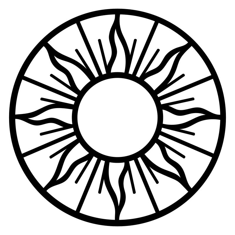Mittsommer Sonne - Symbol der Sommersonne
