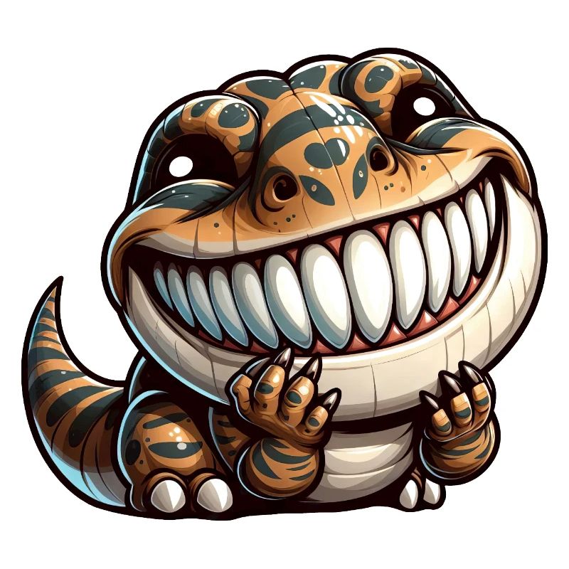 Mignon timide timide dinosaure dessin animé