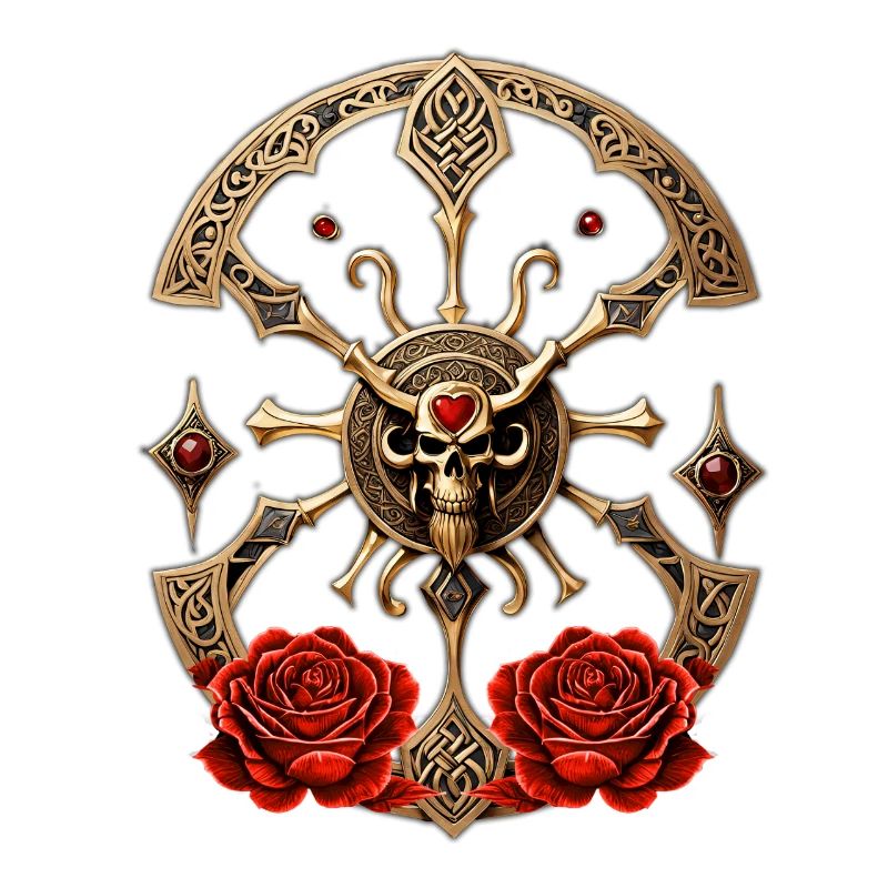 Eternal Bond: Celtic knots in Gothic elegance.