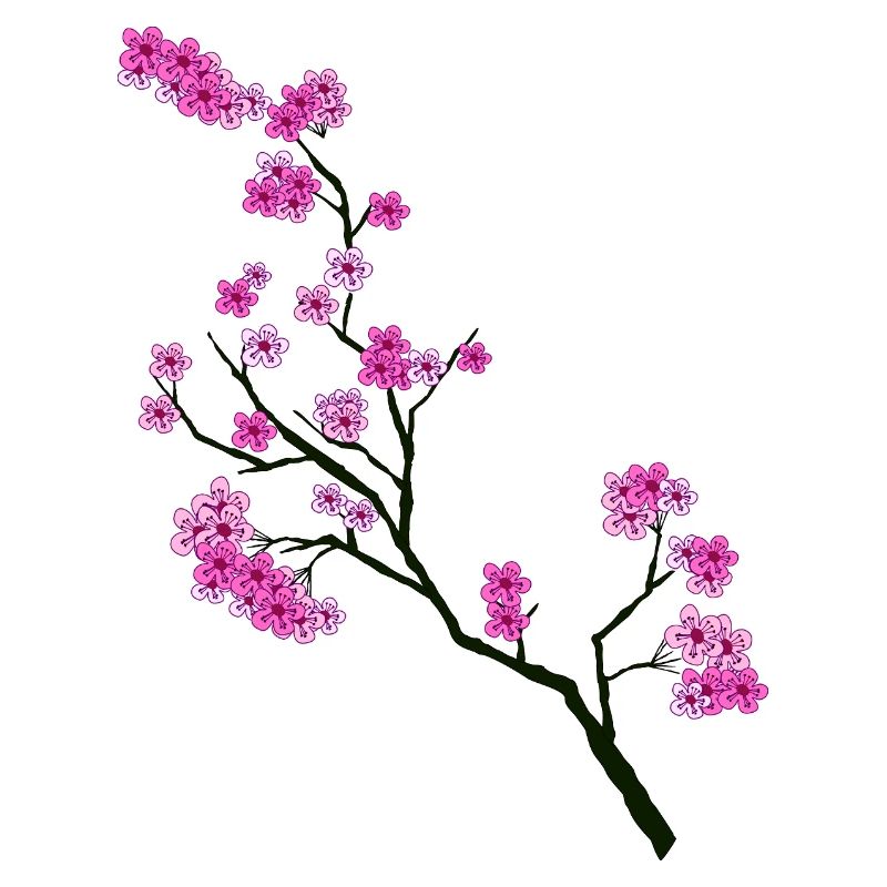 Branche de fleur de style printanier