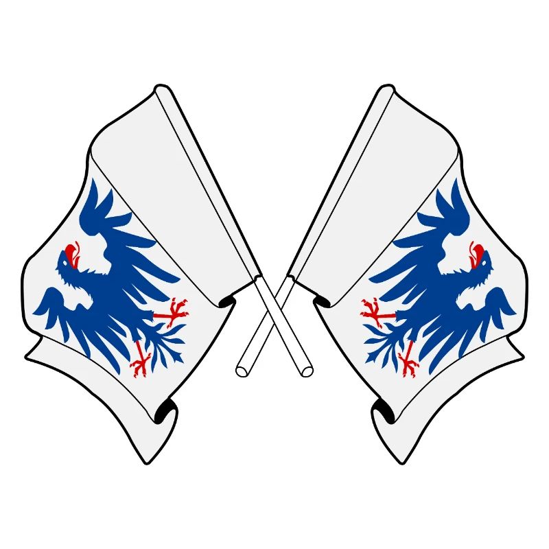 Drapeaux Värmland croisés – Suède