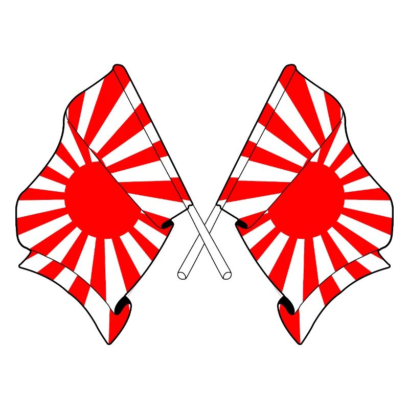 Drapeaux croisés du Soleil levant