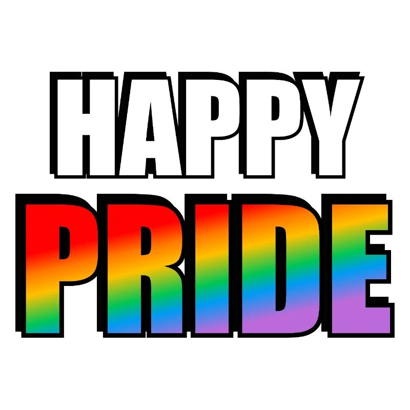 Vibrant Pride Rainbow Typography